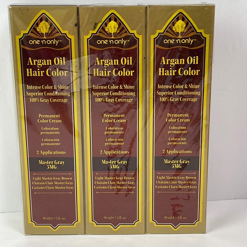 One n Only Master Gray 5MG Argan Oil Hair Color Cream / 6 Applications total NIB